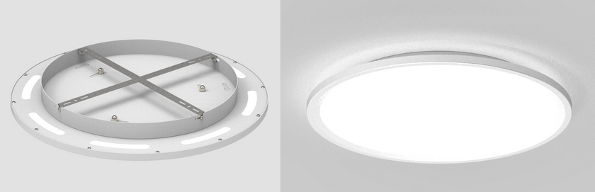 Cyanlite LED round panel light surface mounted direct indirect